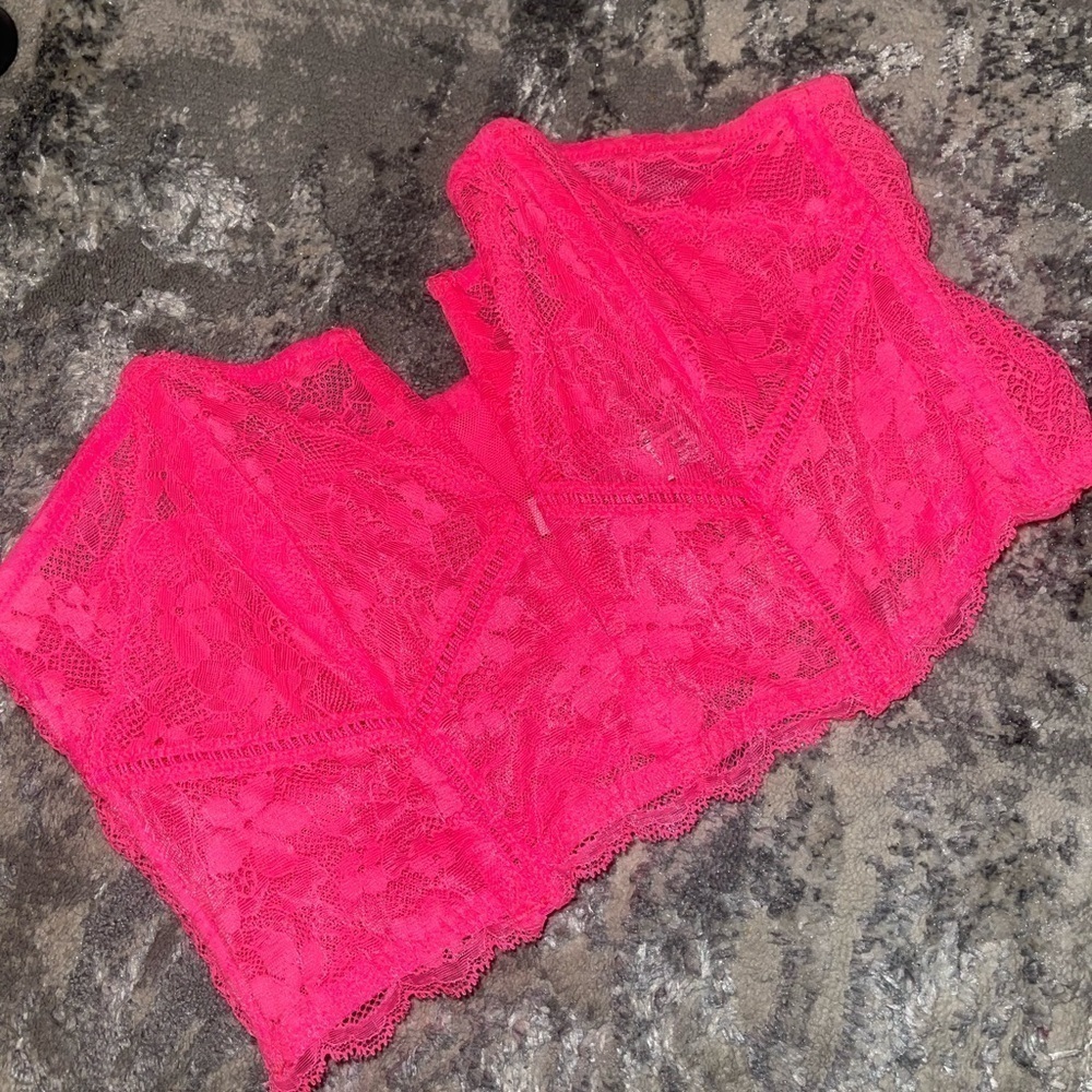 Victoria secret hot pink lace dream angel corset